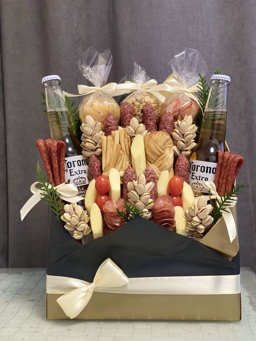 Мʼясні букети для чоловіків, пивні букети, чоловічі букети