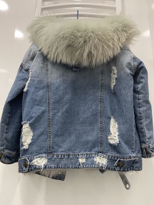 Kurtka jeansowa z futrem