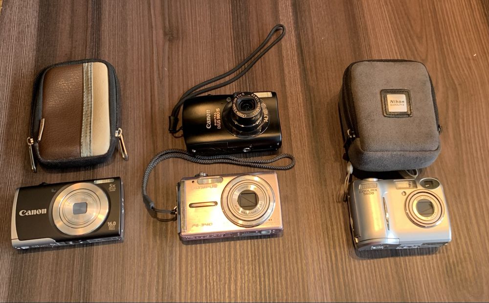 Фотоапарати Canon,Olympus,Nikon