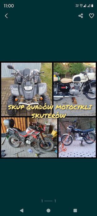 Skup quadów motorów motocykli quad ATV Utv honda smc Bashan Kymco