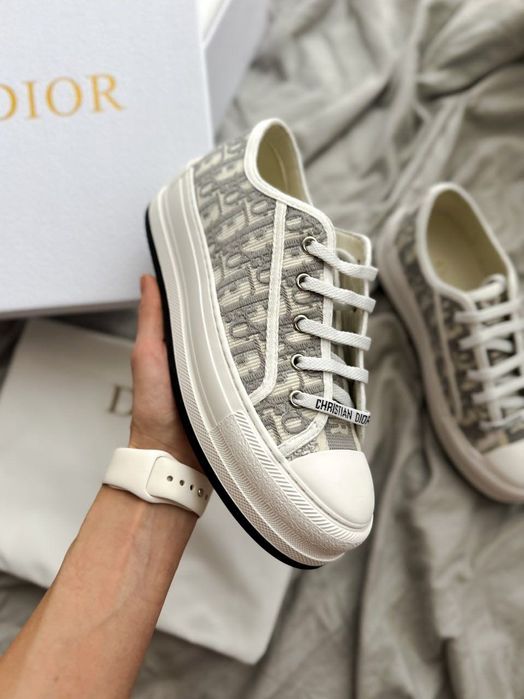 DIOR B23 Grey новые оригинал кеды женские диор серые кроссовки