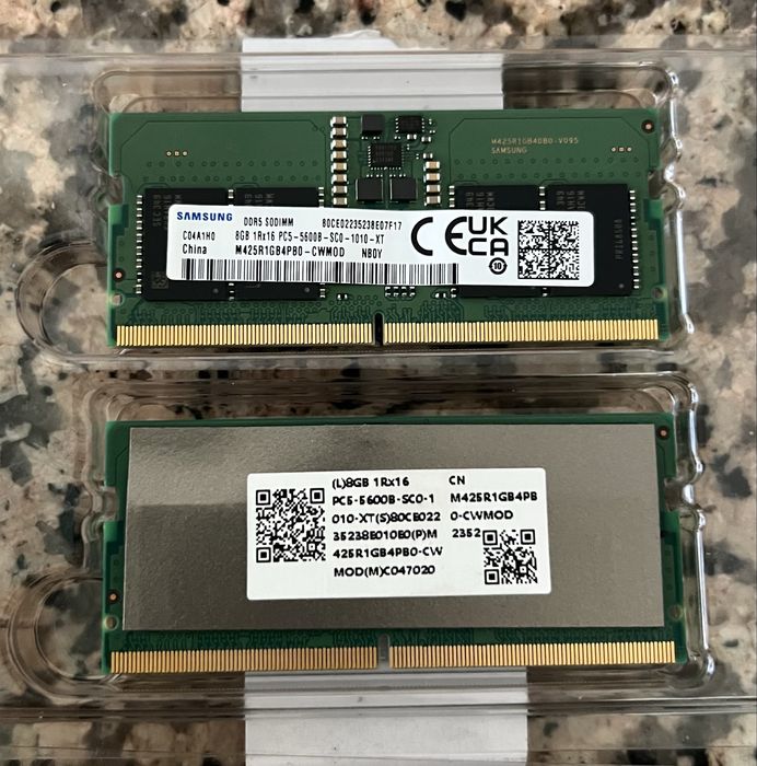 Оперативна памʼть для ноутбука DDR Samsung 16 гіг 2 планки