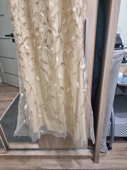 Zlota sukienka na wesele  XL