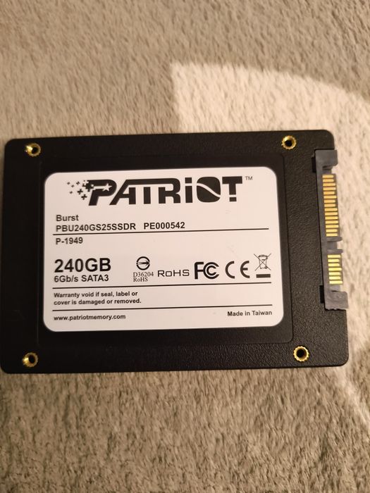 Uszkodzony dysk ssd patriot burst 240gb
