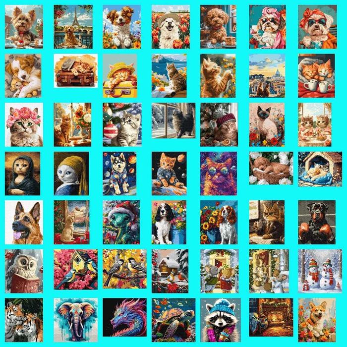 Картины по номерам животные и птицы