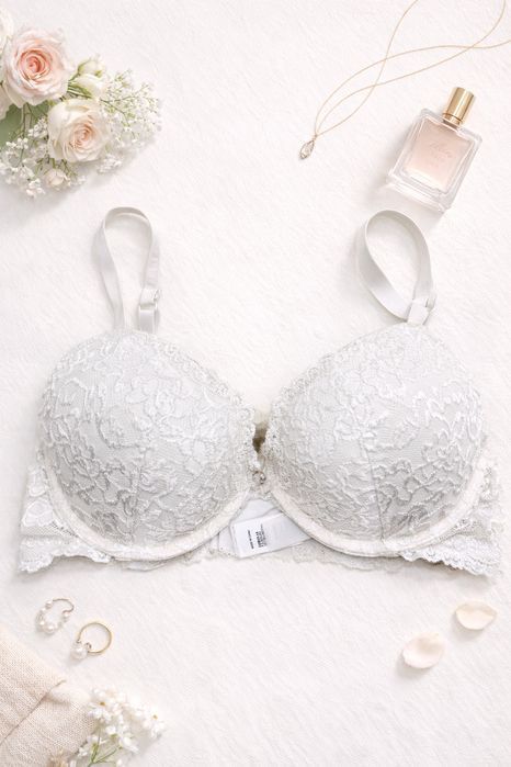 Biustonosz push-up 70D biały