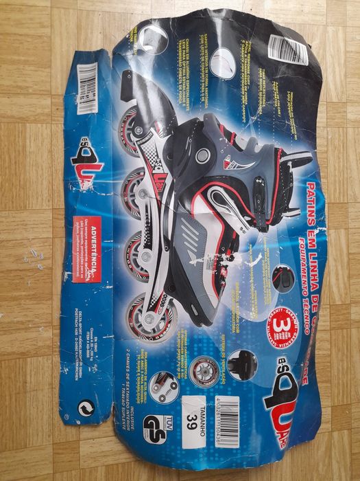 Patins em linha tamanho 39