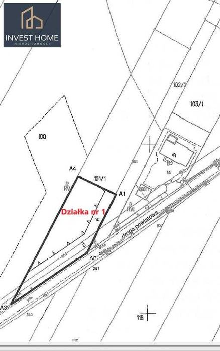 Sprzedam działkę 39,57 m² z WZ i koncepcją podziałku - Podgórz, gm. Kramsk - Widok 2