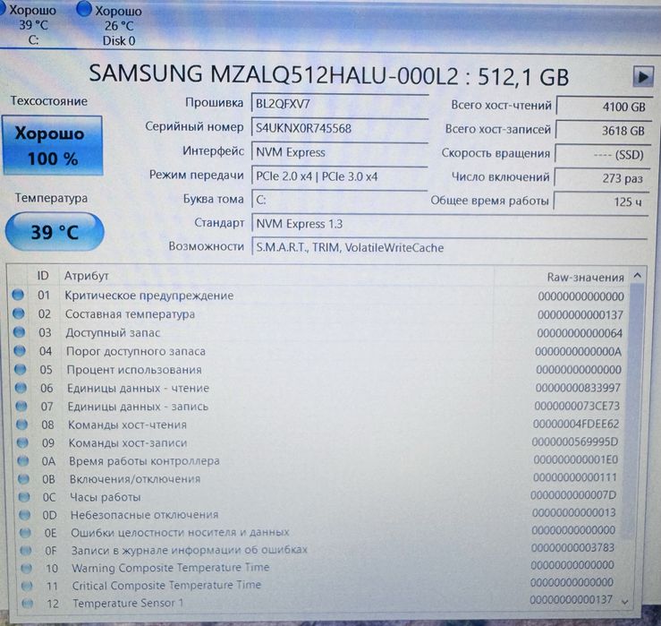 Продам SSD Nvme 512-1Tb