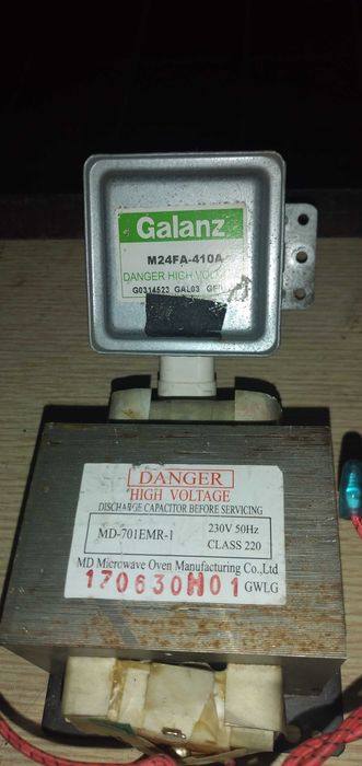 Transformador e magnetron microondas