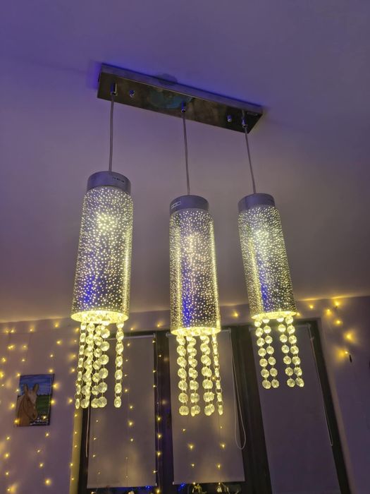 Lampa wisząca z kryształkami