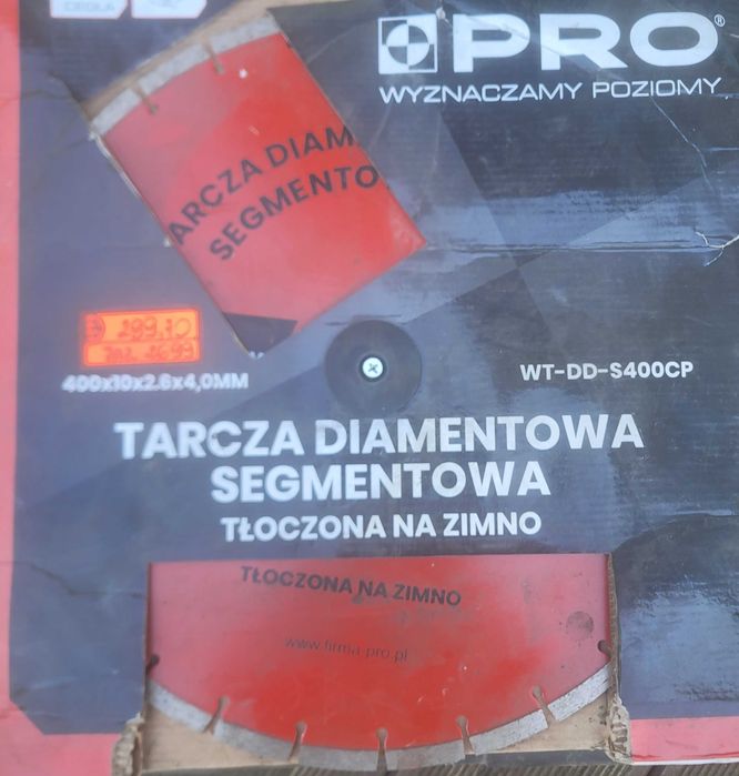Tarcza diamentowa PRO 400 mm segmentowa beton asfalt NOWA (S400CP)