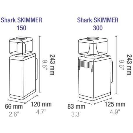 Skimmer para aquarios marinhos Sicce Shark SKIMMER 150 NOVO