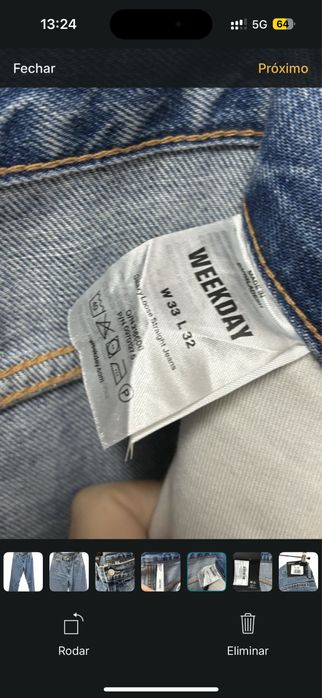 Jeans Galaxy loose Straight Weekday W33 L32 Mulher