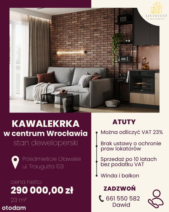 Kawalerka , 23 m2 , Centrum, Idealne na Start i Inwestycję