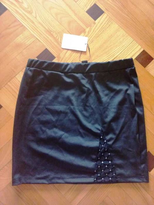 Czarna mini spódnica, spódniczka rozmiar L - 40