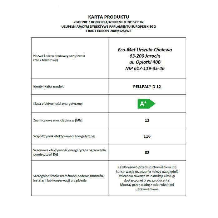 Kocioł na drewno PELLPALL D 12kW - wydajne i ekologiczne ogrzewanie!