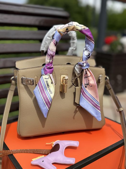 Шкіряна сумка в стилі Hermes Birkin 25 см.