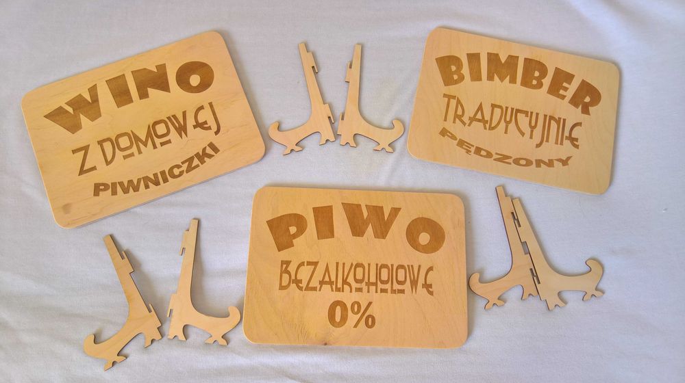 Tabliczki na stół rustykalne / wesele, ślub
