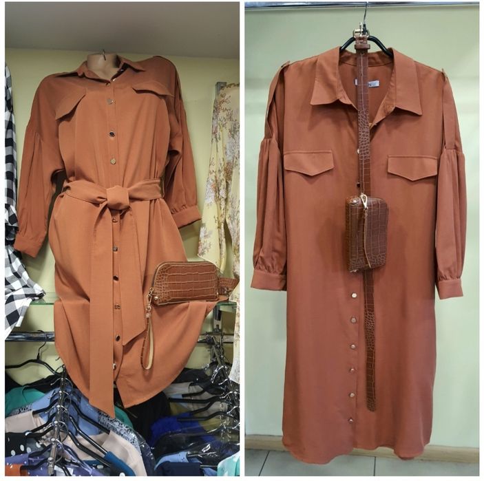 Платье рубашка Shn Сахин Турция Сукня сорочках