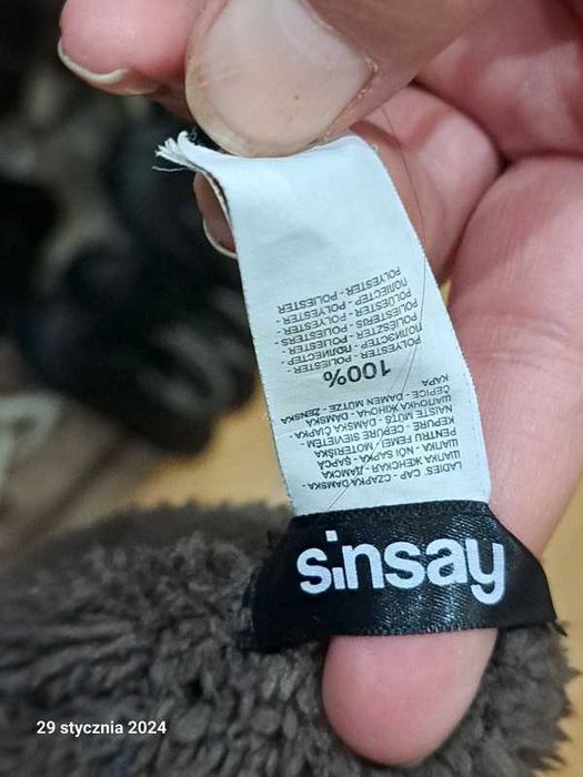 Kaptur miś z uszami i kominem Sinsay