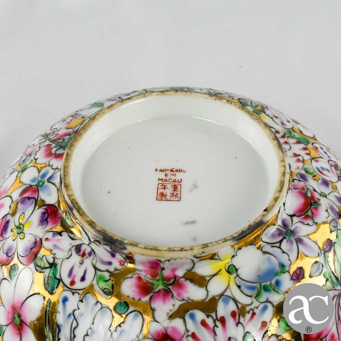 Taça porcelana da China, decoração “Mille Fleure”, circa 1960