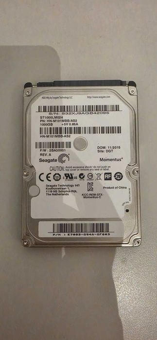 Disco Rígido Seagate Momentus 1TB 2.5" SATA