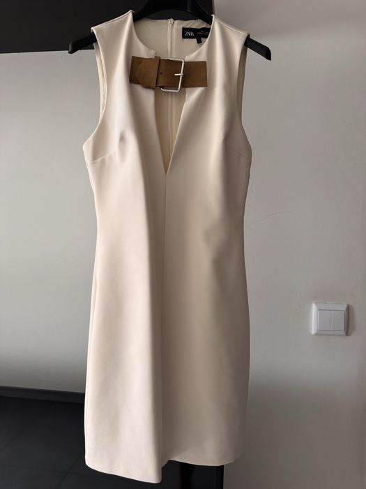 Vestido branco formal Zara Novo