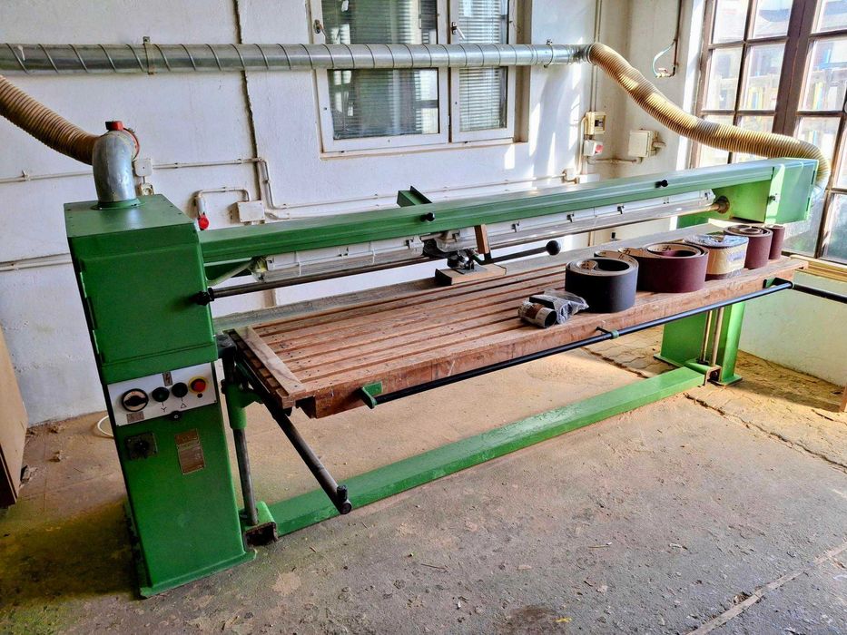 Szlifierka długo-taśmowa SAFO DCSLB 250 4 kW odciąg oświetlenie pasy