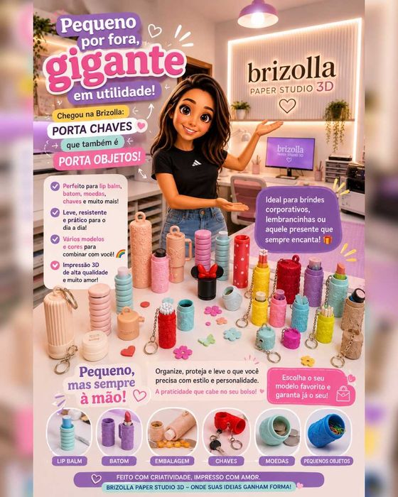 Porta chaves personalizado em 3D