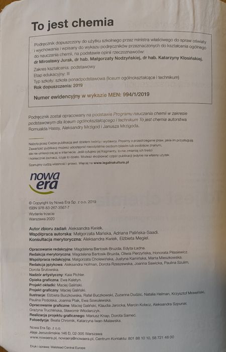 Podręcznik To jest Chemia 1 Liceum i Technikum
