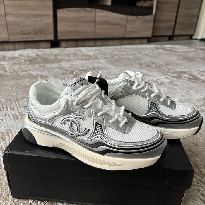 Chanel runner, кросівки шанель в сітку білі