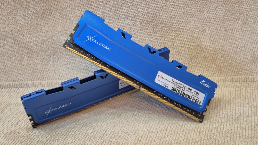 Оперативна пам’ять DDR4 16gb (2×8gb), Exceleram blue Kudos, 2666mhz