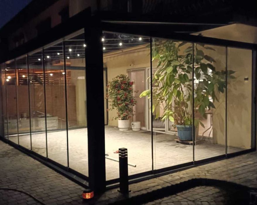 Pergola z systemem szyb przesuwnych 4mx3m