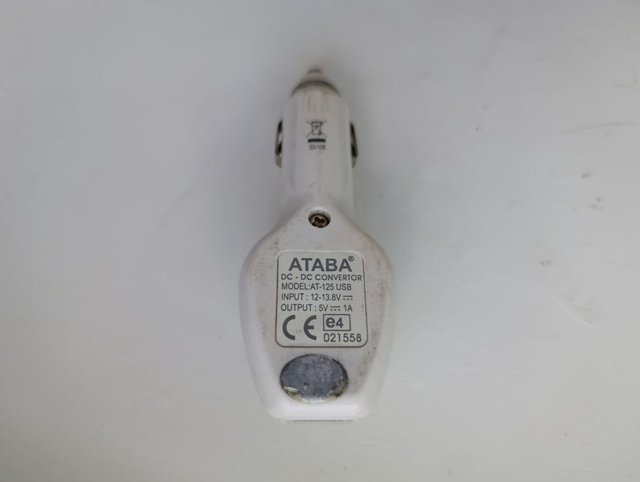 Автомобільний зарядний пристрій у прикурювач ATABA AT-125 USB (1A)