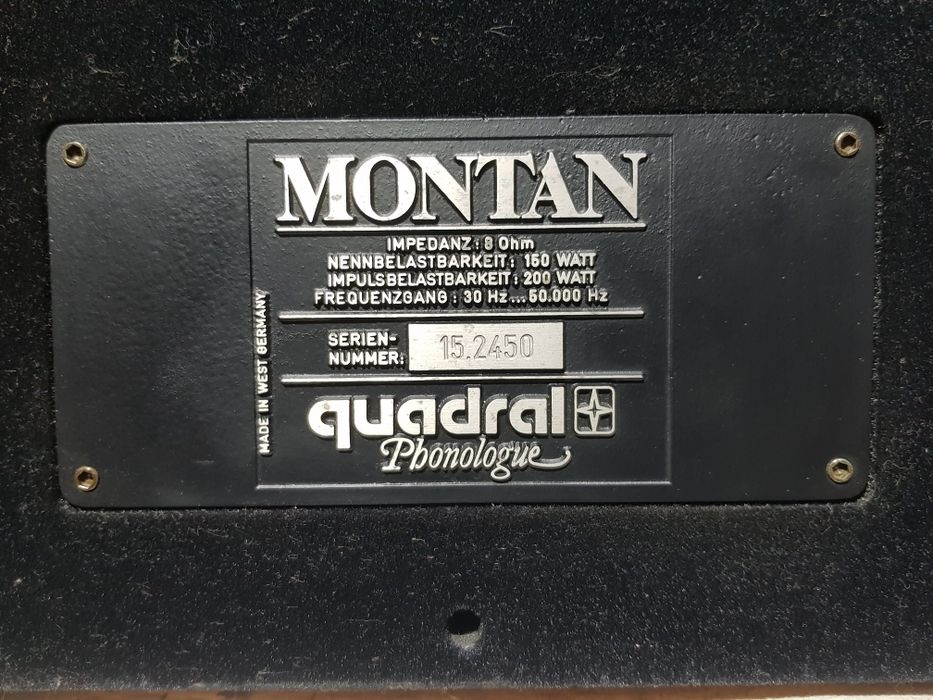 ТОП! Hi-Fi акустика QUADRAL MONTAN, Мощ , 70 кг! 150/200 Вт,Germany