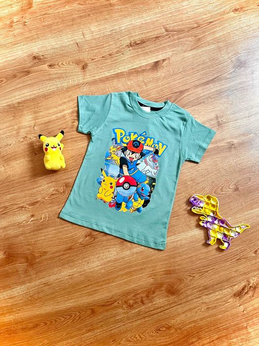 T-shirt szary Pokemony 128/134