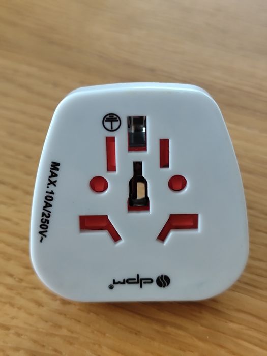 Adapter podróżny Europa. Wtyk typu C, europejski - biały