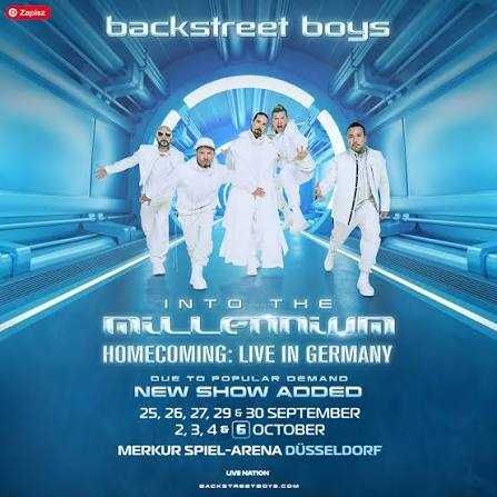 Bilety na koncert Backstreet Boys w Dusseldorfie.