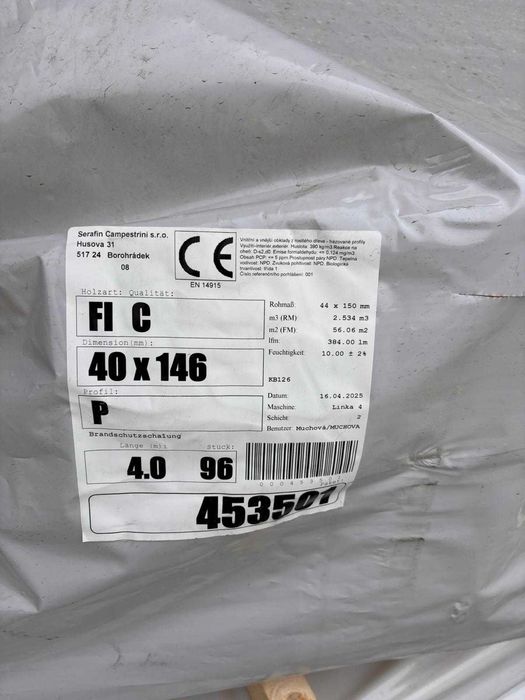 Balik ścienny drewniany stropo-podłoga, profil P 40mm x 146mm tanio