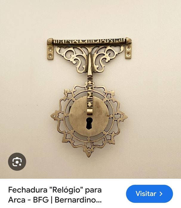 Fechadura  relógio em cobre