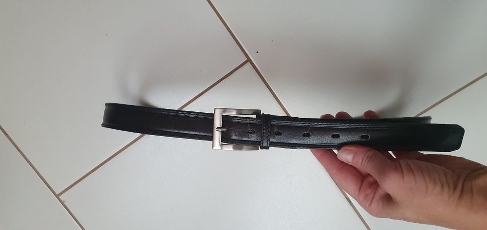 Pasek skórzany czarny meski 90 cm