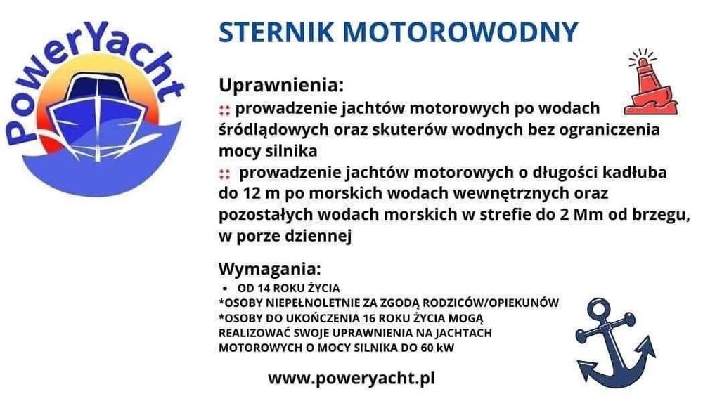 Kurs - Patent Sternik Motorowodny w Elblągu sezon 2026
