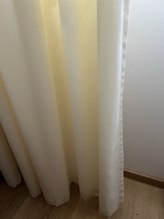 Zasłony kremowe wysokość 255 cm - 2 sztuki (zestaw)