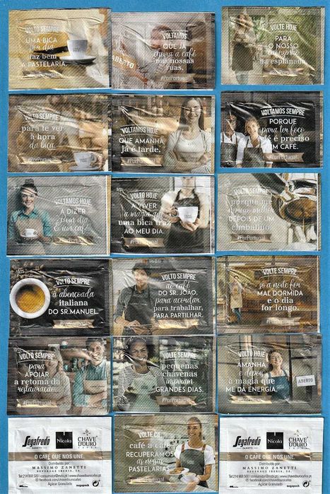 Pacotes de Açúcar - Chave D'Ouro Cafés 2023. 25 pacotes