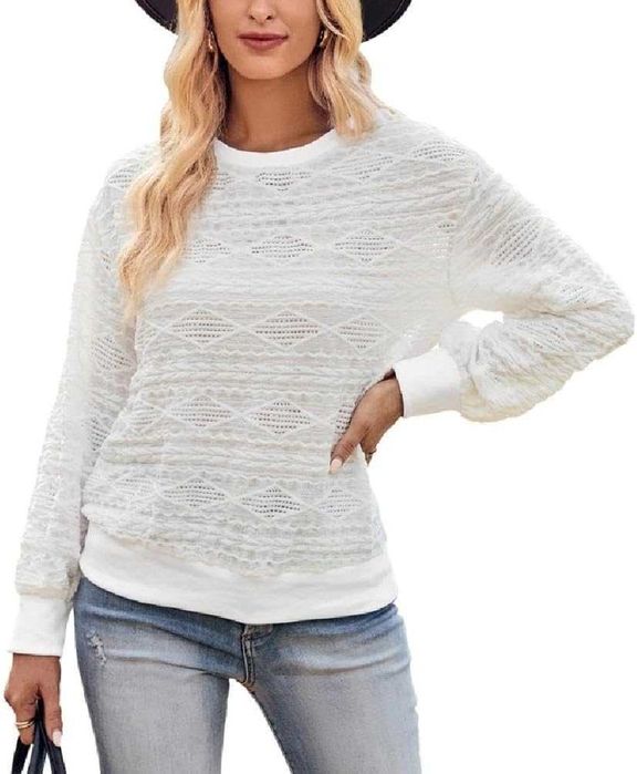 Nowa bluzka / bluza / sweter / top / pulower / biała / M !2228!