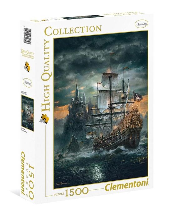 Puzzle 1500 HQ The Pirate ship pudełko,28,1x37x5,8 cm
