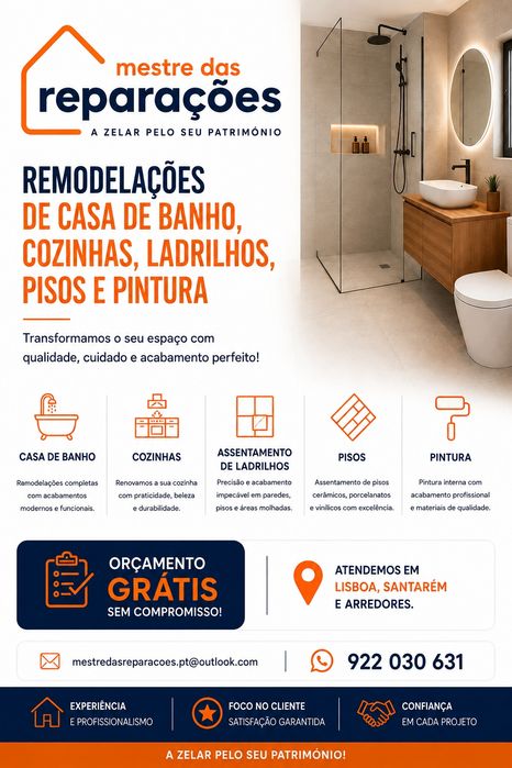 Remodelações, Construções e Reparações.