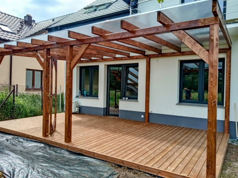 Tarasy, zadaszenia, altany, wiaty, domki, drewutnie