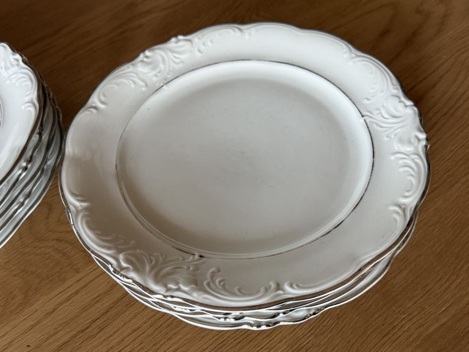 Porcelana Wałbrzych, komplet talerzy obiadowych vintage 5+5